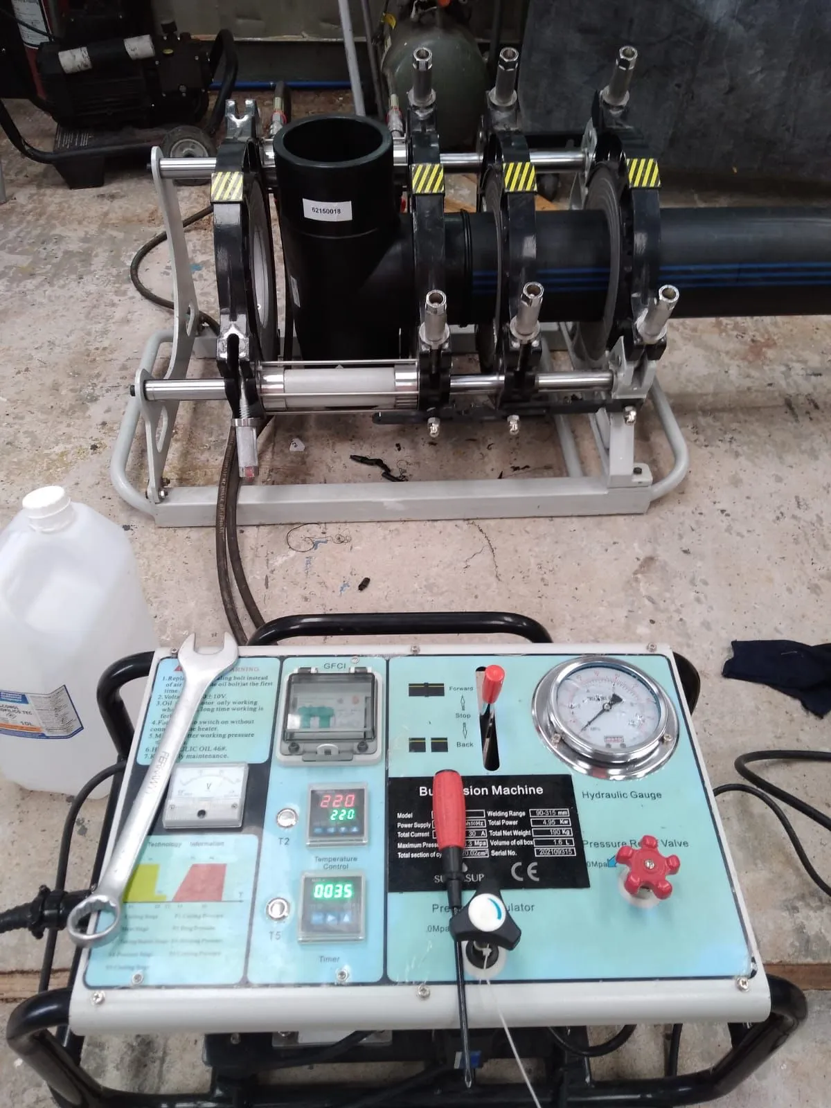 Equipo de termofusión PEAD de SG Servicios