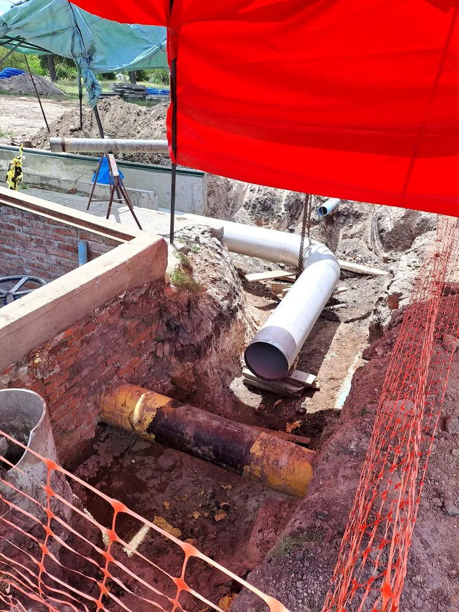 Cañería con corrosión en una obra de SG
